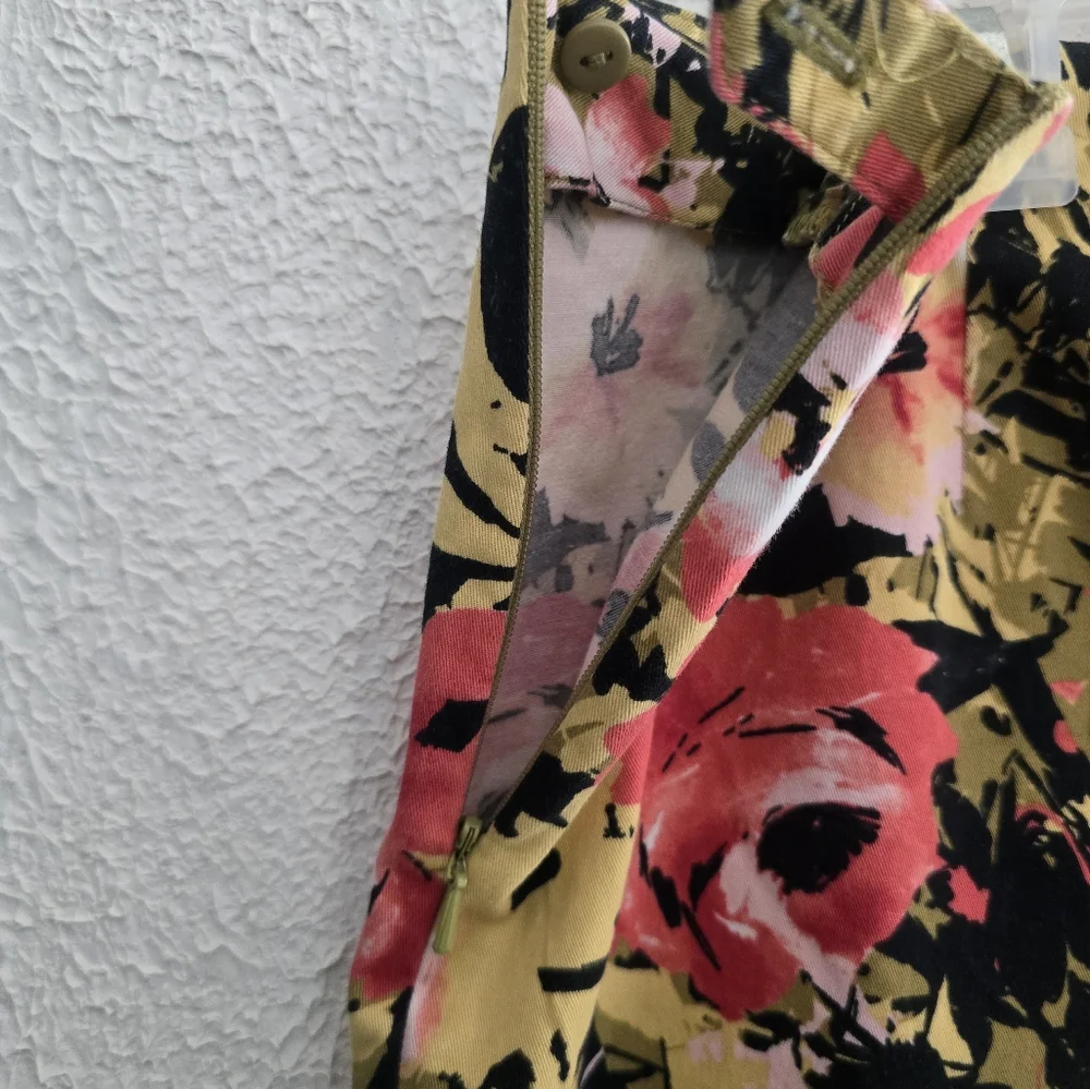 J Jill Woman's 12 Floral Cotton Blend‎ Pencil skirt